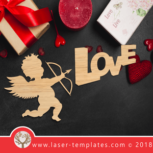 Laser Cut Cupid Shooting Love Template, Download Vector Files Online.