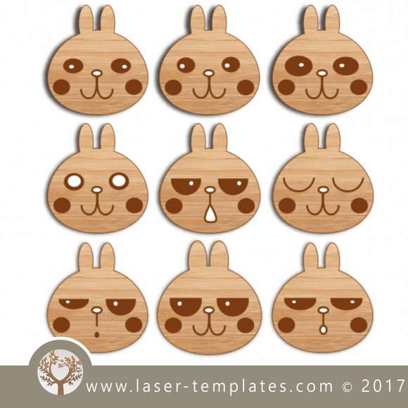Cute animal templates, laser cut patterns, download designs.