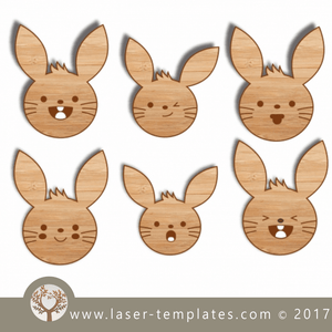 Cute animal templates, laser cut patterns, download designs.