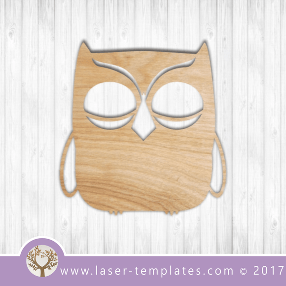 Cute Owl bird laser cut template. $1 ON SALE - Online store for laser cut patterns. Free laser cut designs every day. Cute Owl 10.