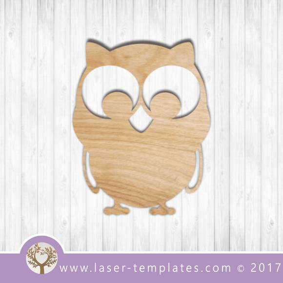 Cute Owl bird laser cut template. $1 ON SALE - Online store for laser cut patterns. Free laser cut designs every day. Cute Owl 11.