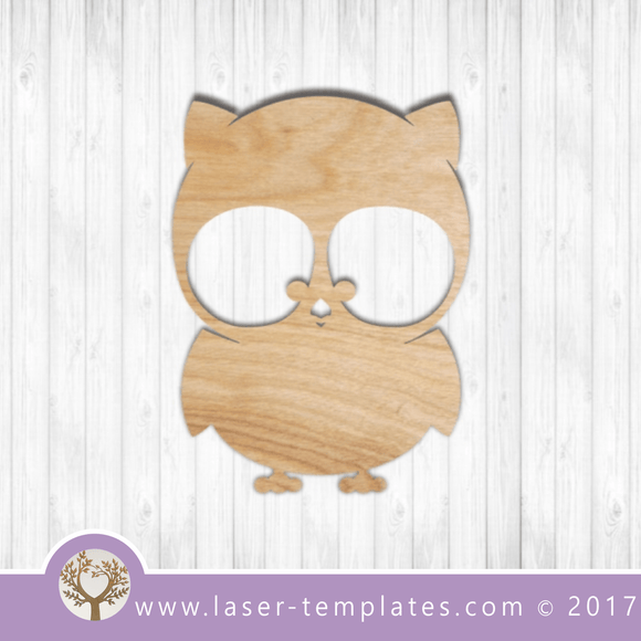 Cute Owl bird laser cut template. $1 ON SALE - Online store for laser cut patterns. Free laser cut designs every day. Cute Owl 13.