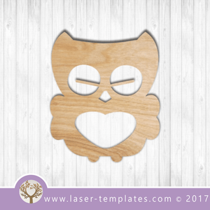 Cute Owl bird laser cut template. $1 ON SALE - Online store for laser cut patterns. Free laser cut designs every day. Cute Owl 15.