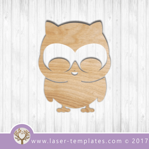 Cute Owl bird laser cut template. $1 ON SALE - Online store for laser cut patterns. Free laser cut designs every day. Cute Owl 16.