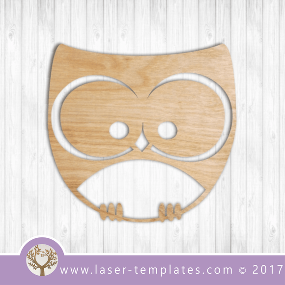 Cute Owl bird laser cut template. $1 ON SALE - Online store for laser cut patterns. Free laser cut designs every day. Cute Owl 2.