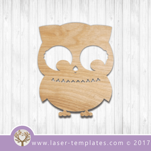 Cute Owl bird laser cut template. $1 ON SALE - Online store for laser cut patterns. Free laser cut designs every day. Cute Owl 5.