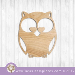 Laser cut template FREE Cute Owl bird. Online store for laser cut patterns. Free laser cut designs every day. Cute Owl 6.