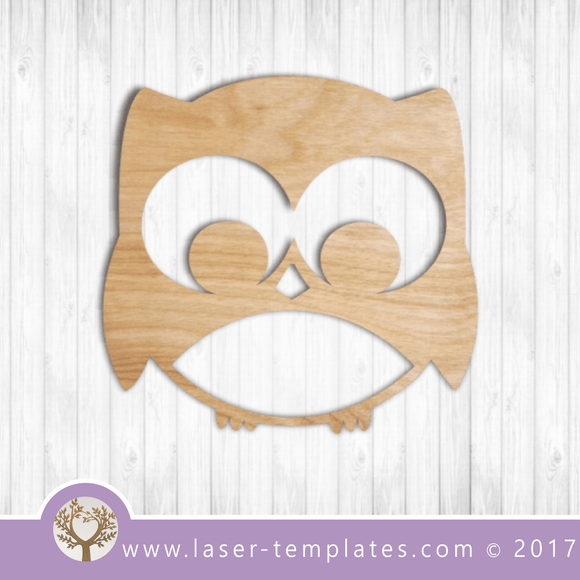 Cute Owl bird laser cut template. $1 ON SALE - Online store for laser cut patterns. Free laser cut designs every day. Cute Owl 8.