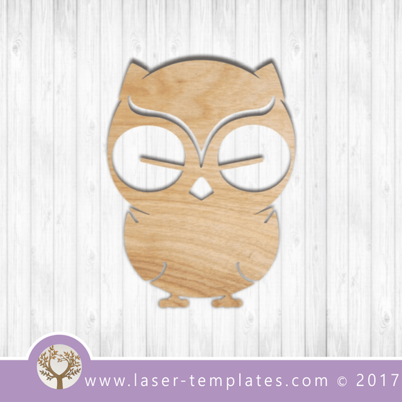 Cute Owl bird laser cut template. $1 ON SALE - Online store for laser cut patterns. Free laser cut designs every day. Cute Owl 9.