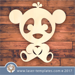 Laser cut Cute Teddy Bear template