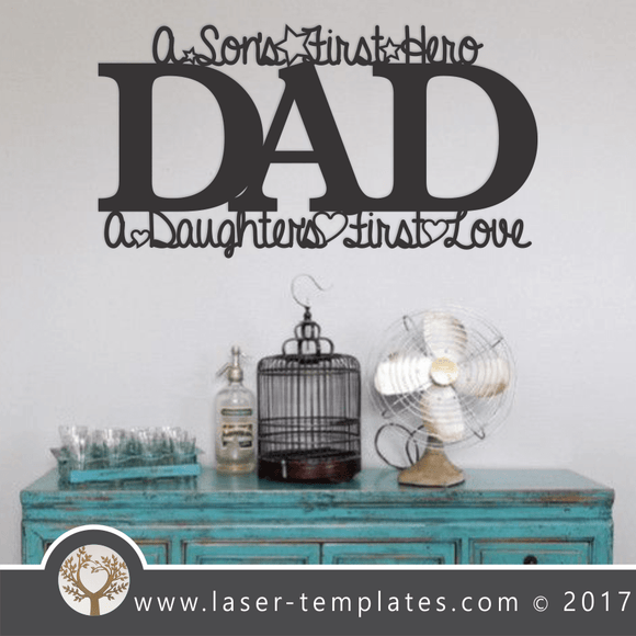 Laser Cut Dad Wall Quote Template, Download Vector Files Online.