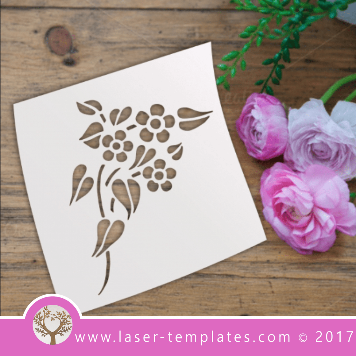 Daisies flower STENCIL template. Laser cut stencils. Vector online ...