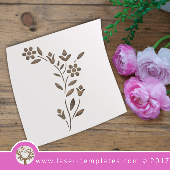 Daisies flower STENCIL template. Laser cut stencils. Vector online store, free designs. Daisies 14
