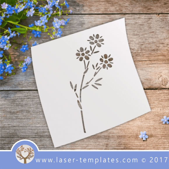Daisies flower STENCIL template. Laser cut stencils. Vector online store, free designs. Daisies 15