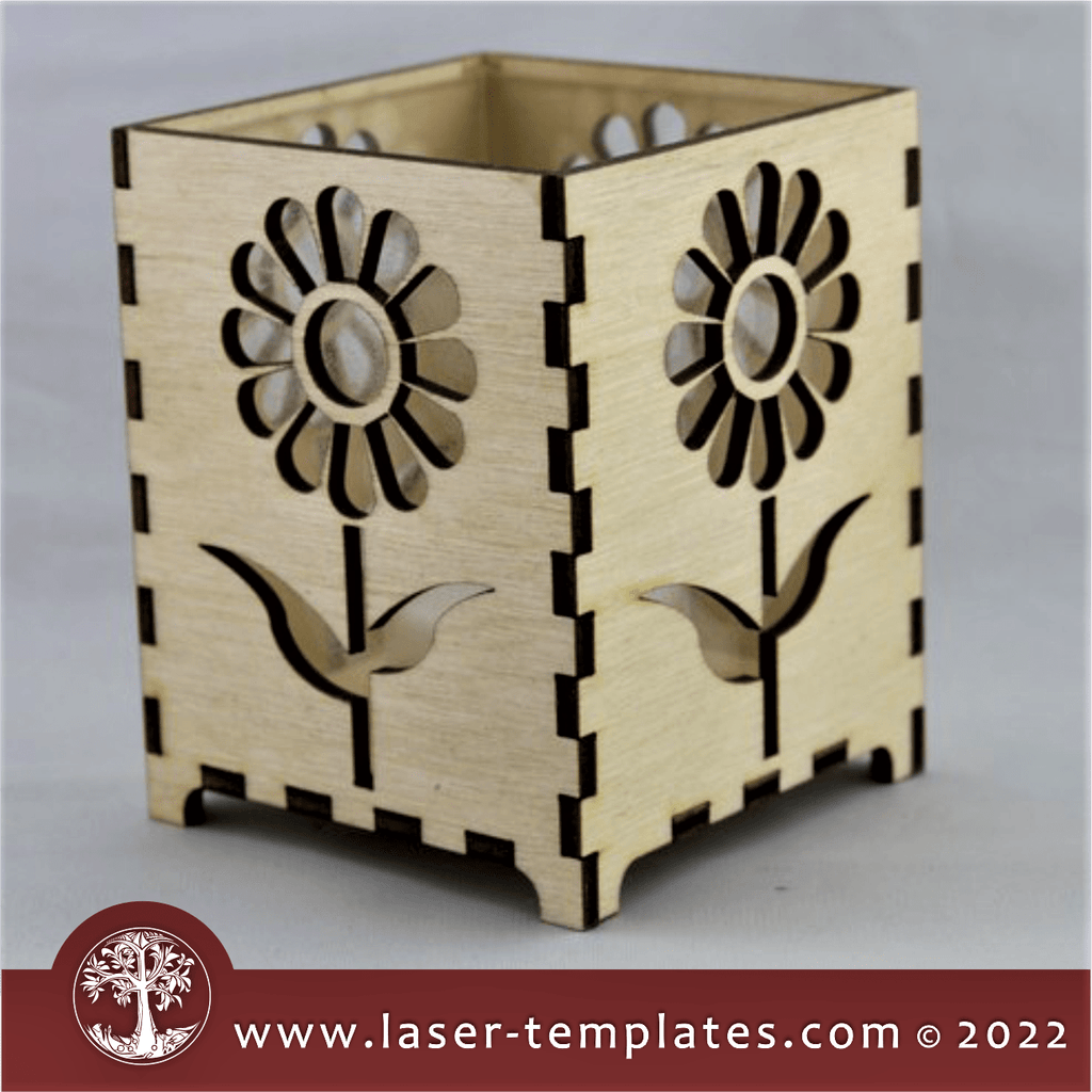 Daisy Flower Tealight Candle Holder – Laser Ready Templates