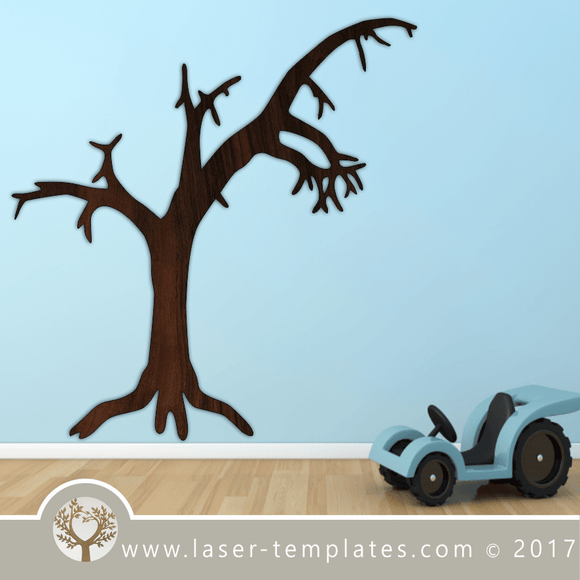 Dead Tree branches laser cut template design. Download Vector patterns.