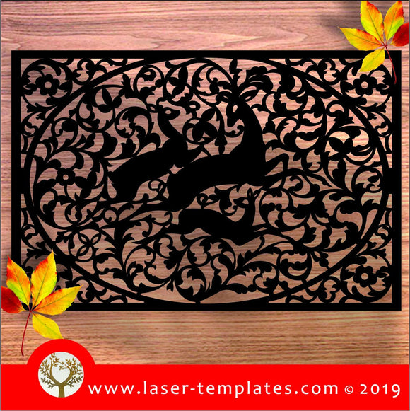 Laser cut template for Dear Pattern