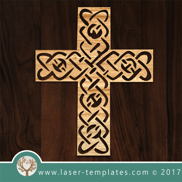 Laser cut cross template, pattern, design. Free vector designs every day. Decorative Cross