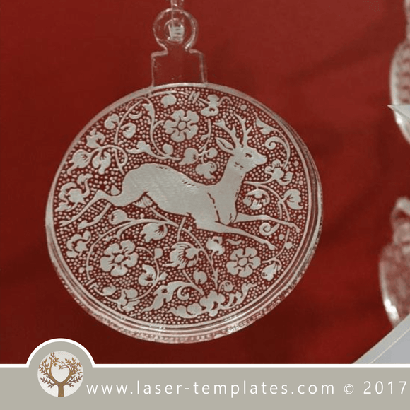 Engraving and cut out template, design, pattern for laser. Vector online store. Free designs. Deer engraving.