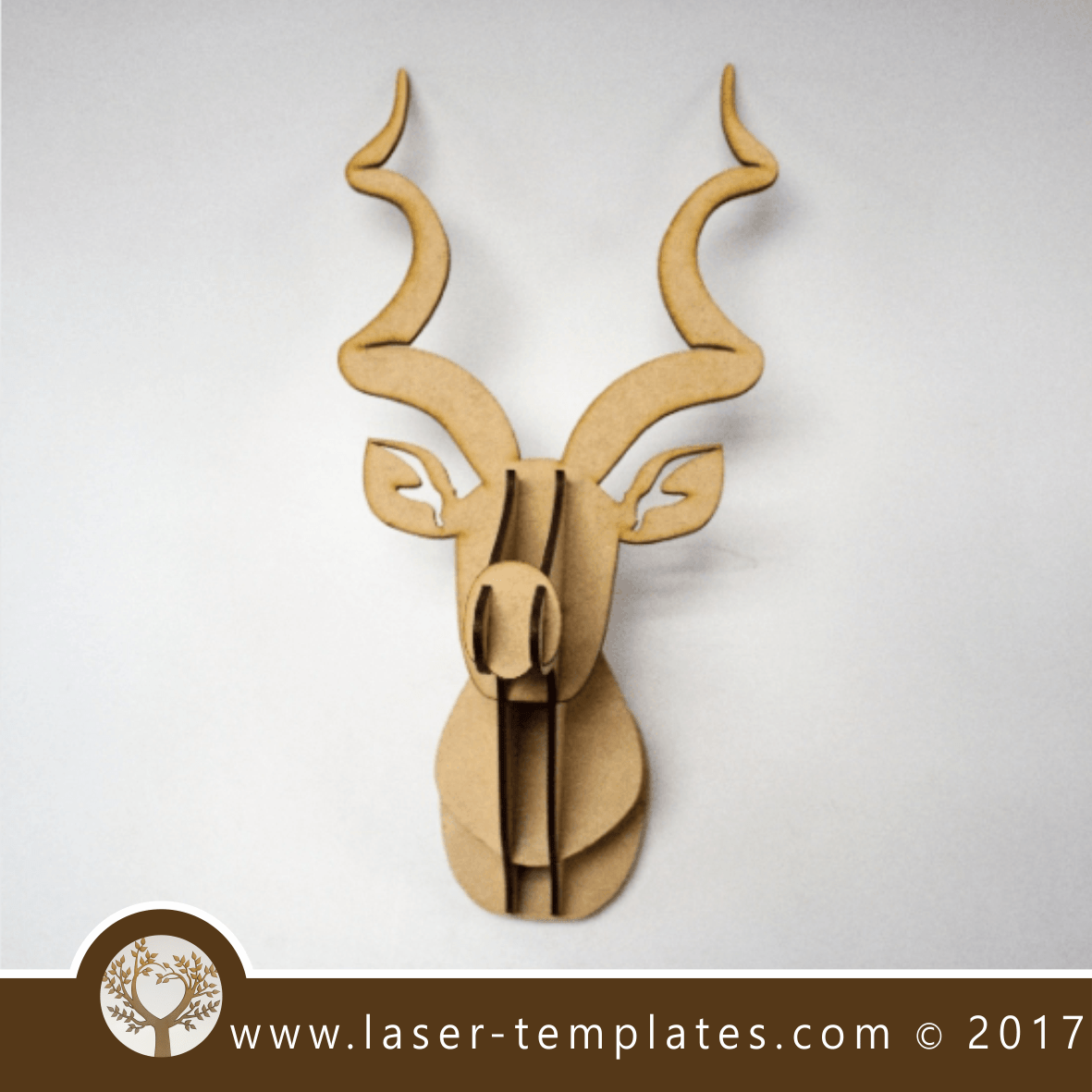 Laser cut dear head template, online design store – Laser Ready Templates