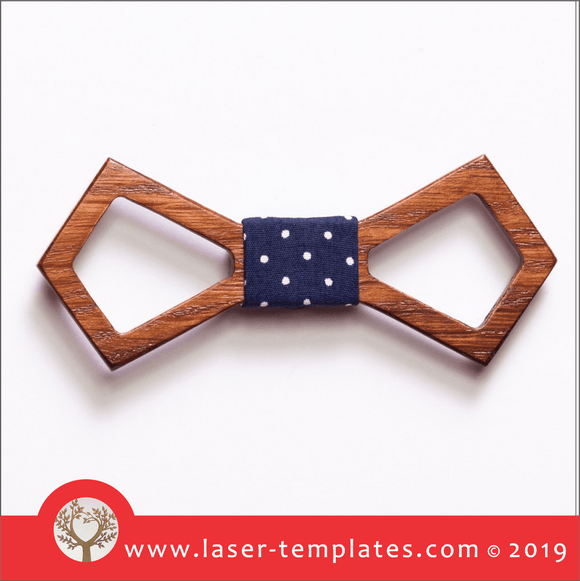Laser cut template for Diamond Bow Tie