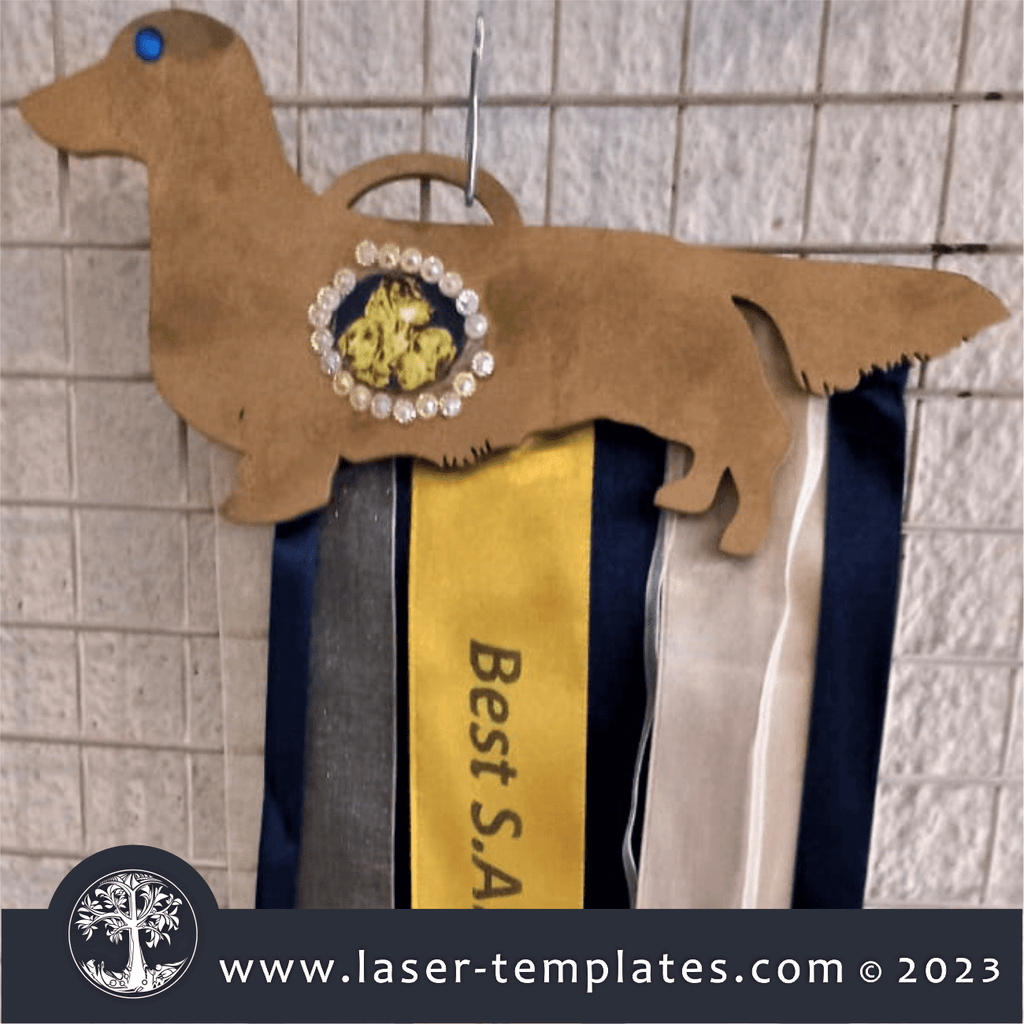 Dog Show Rosette Ribbon Holder – Laser Ready Templates