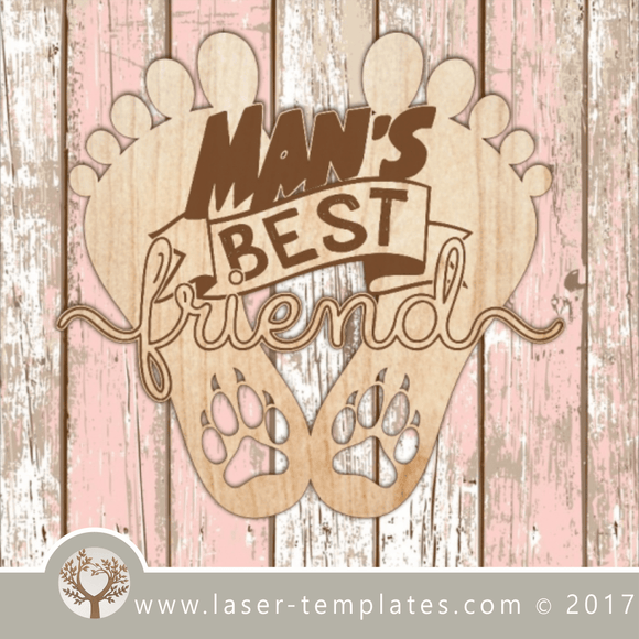 Man's best friend wall art decor templates for laser cut and engraving. Designs for sale.
