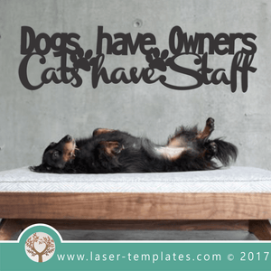 Laser Cut Dogs & Cats Wall Quote Template, Download Vector Designs.