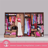 Doll Cupboard / Wardrobe