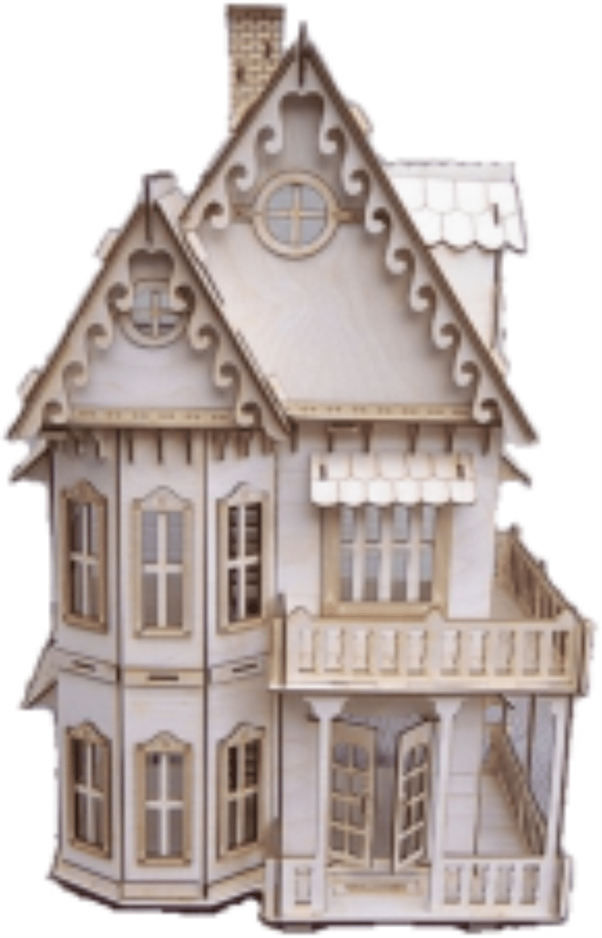 Laser top cut dollhouse