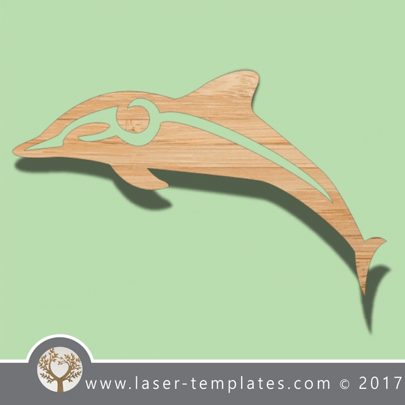 dolphin template, online laser cut design store. Download Vector patterns.