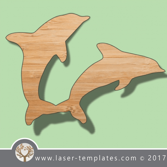 Dolphin template, online laser cut design store. Download Vector patterns.