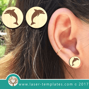 Laser Cut Dolphin Earrings, Download Laser Ready Vector Designs.