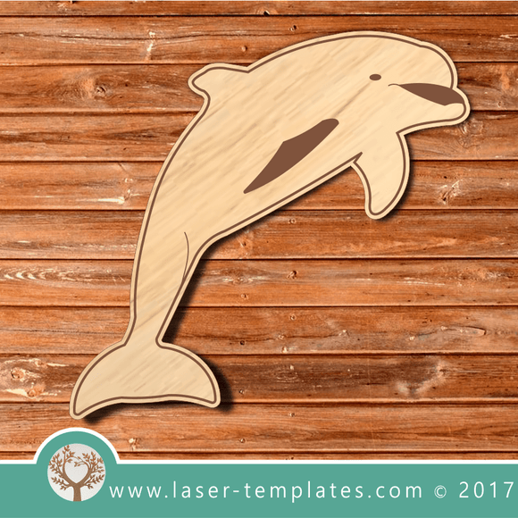 Laser Cut Dolphin Template, Download Laser Ready Vector Designs.