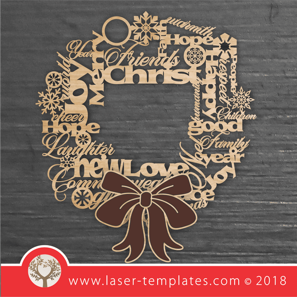 Double Layer Christmas Wreath with words