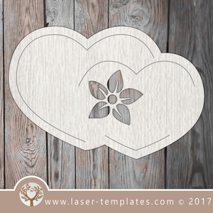 Heart template laser cut online store, free vector designs every day. Double the Love.