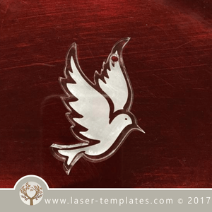 Dove bird laser cut and engrave template, Online store for laser cut patterns. Free laser cut designs every day. Dove.