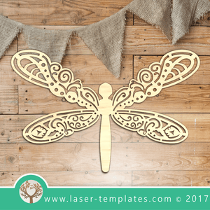 Laser Cut Dragonfly Template, Download Laser Ready Vector Designs.