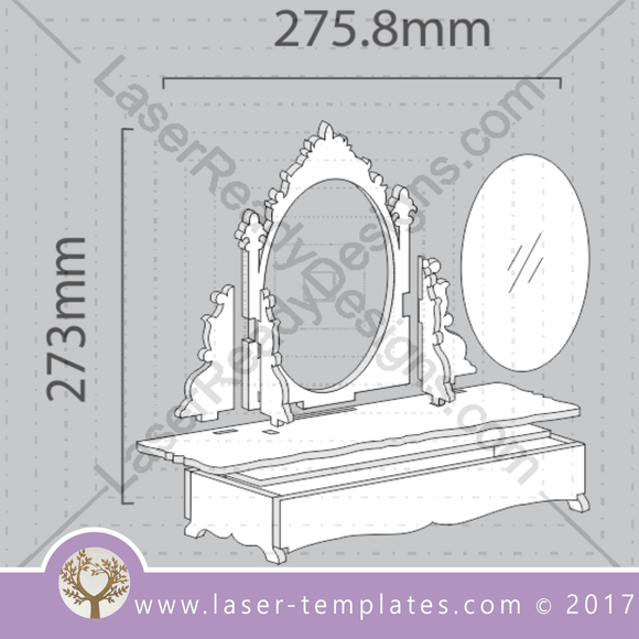 Laser cut doll Furniture templates, Online store, free Vector designs every day. Dresser 6mm.