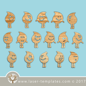 Set of 16 drops. Free vector laser cut templates daily