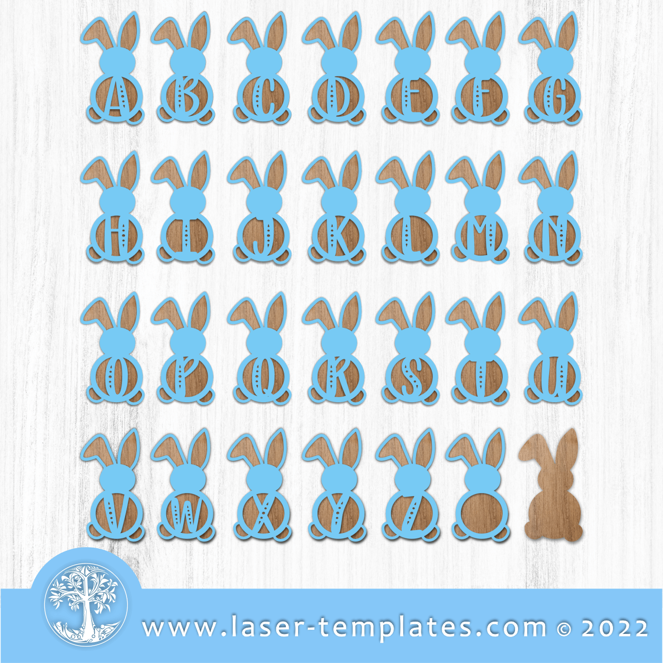 Laser Cut Easter Alphabet Letters Template, Download Vector Files ...