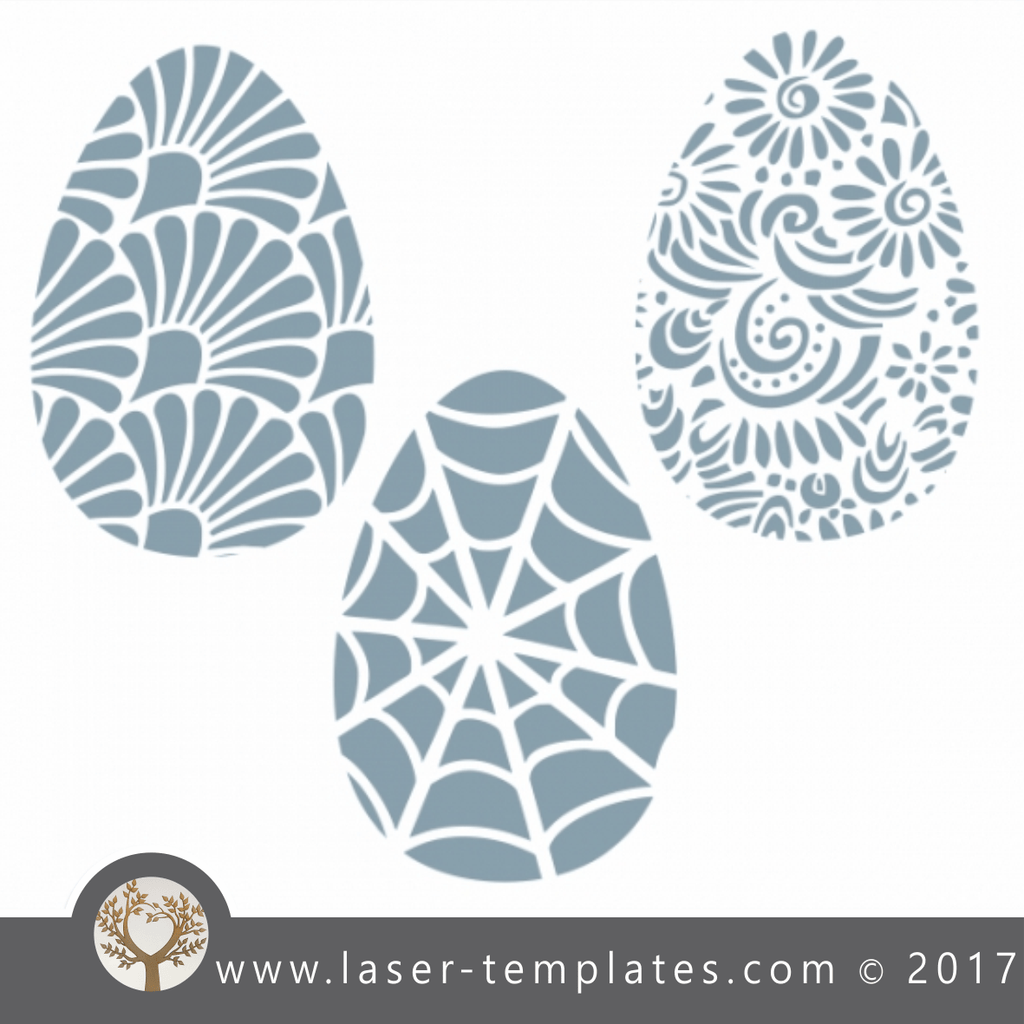 Laser Cut Easter Egg Stencils Set 1 free vector downloads