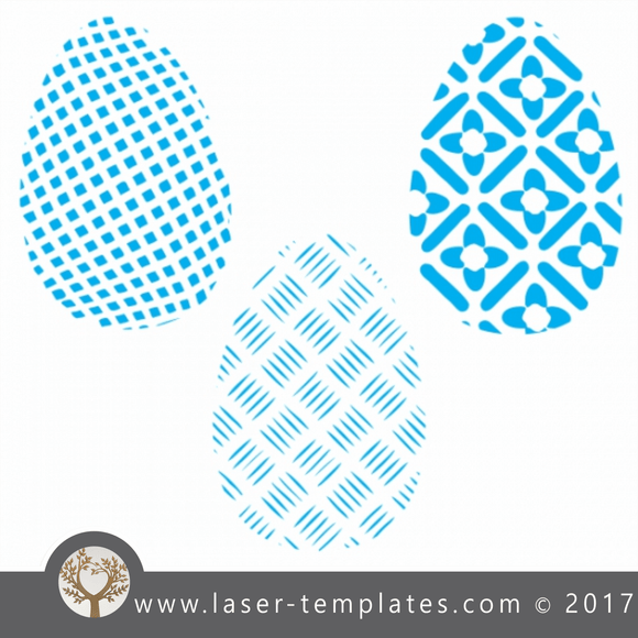 Easter Egg Stencils Set, laser cut stencils. Download design vector.
