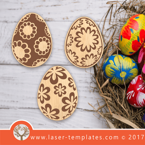 Laser Cut Easter Eggs Template, Download Laser Ready Vector Designs.