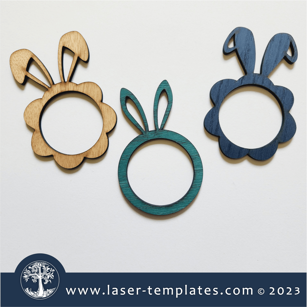 Easter Napkin Ring Holders Set of 3 – Laser Ready Templates