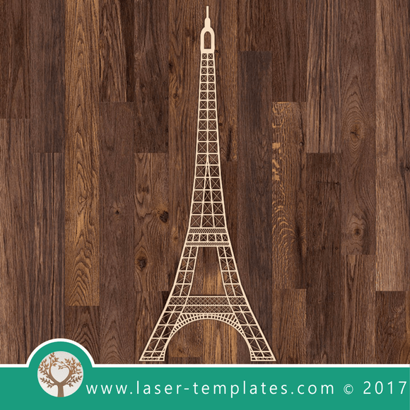 Eiffel Tower Laser cut template, Download Vector drawings.