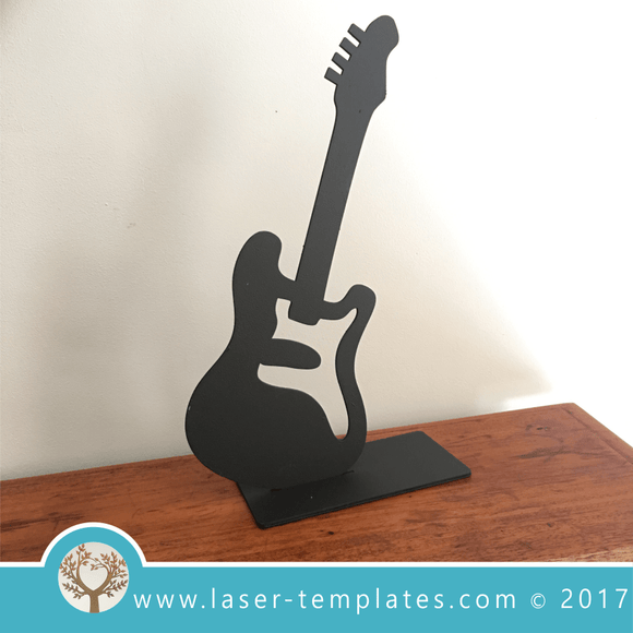Laser Cut Electric Guitar Trophy Template, Download Vector Designs.