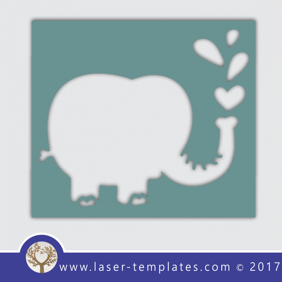 Elephant template, online laser cut design store. Download Vector patterns.