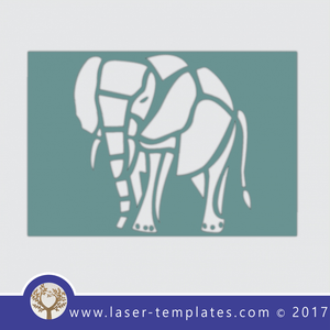 Elephant template, online laser cut design store. Download Vector patterns.