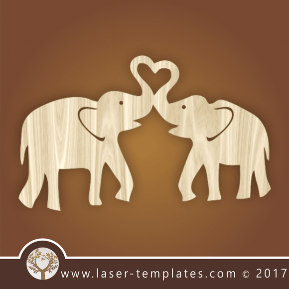 Elephant template, online design store for laser cut patterns.